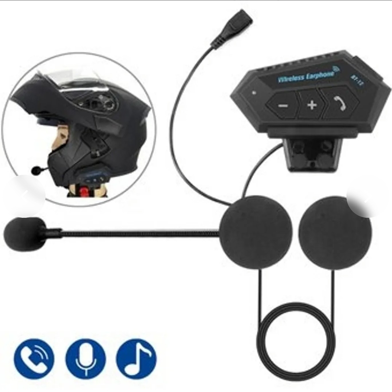 Audifono Casco Manos Libres Bluetooth Impermeable