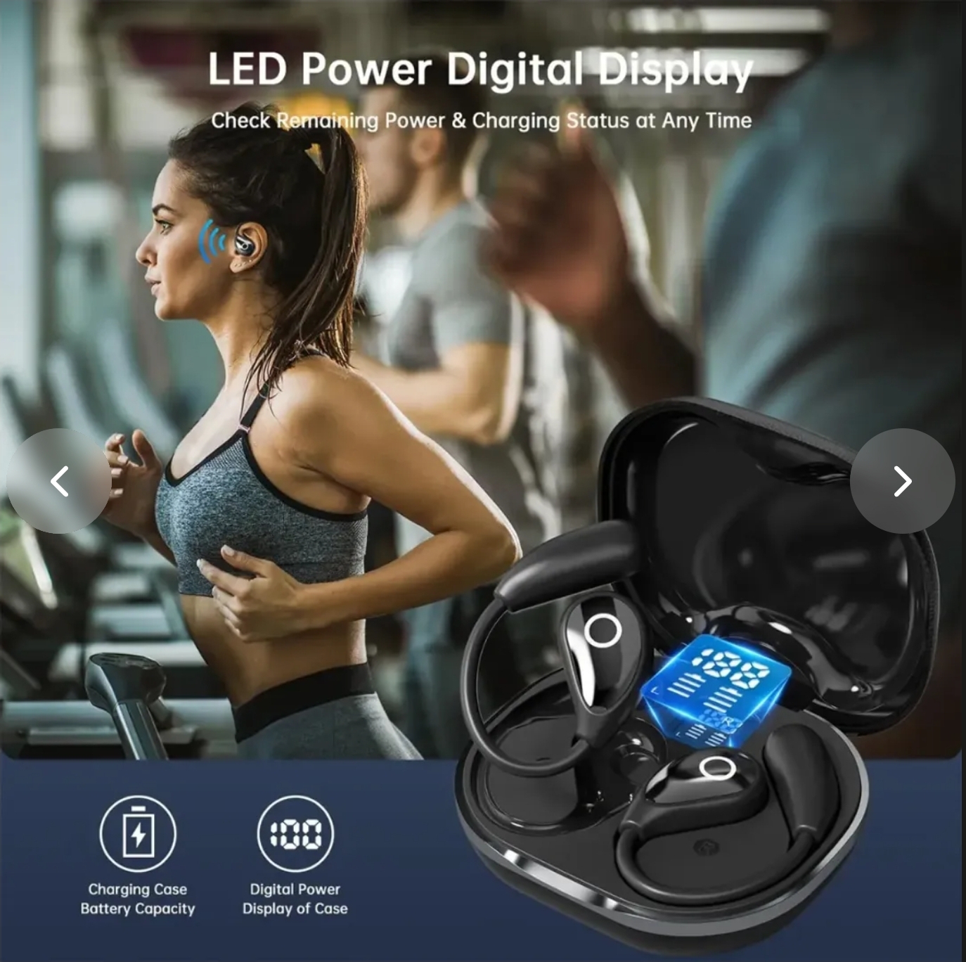 Audífonos Bluetooth Digitales LED TWS M95
