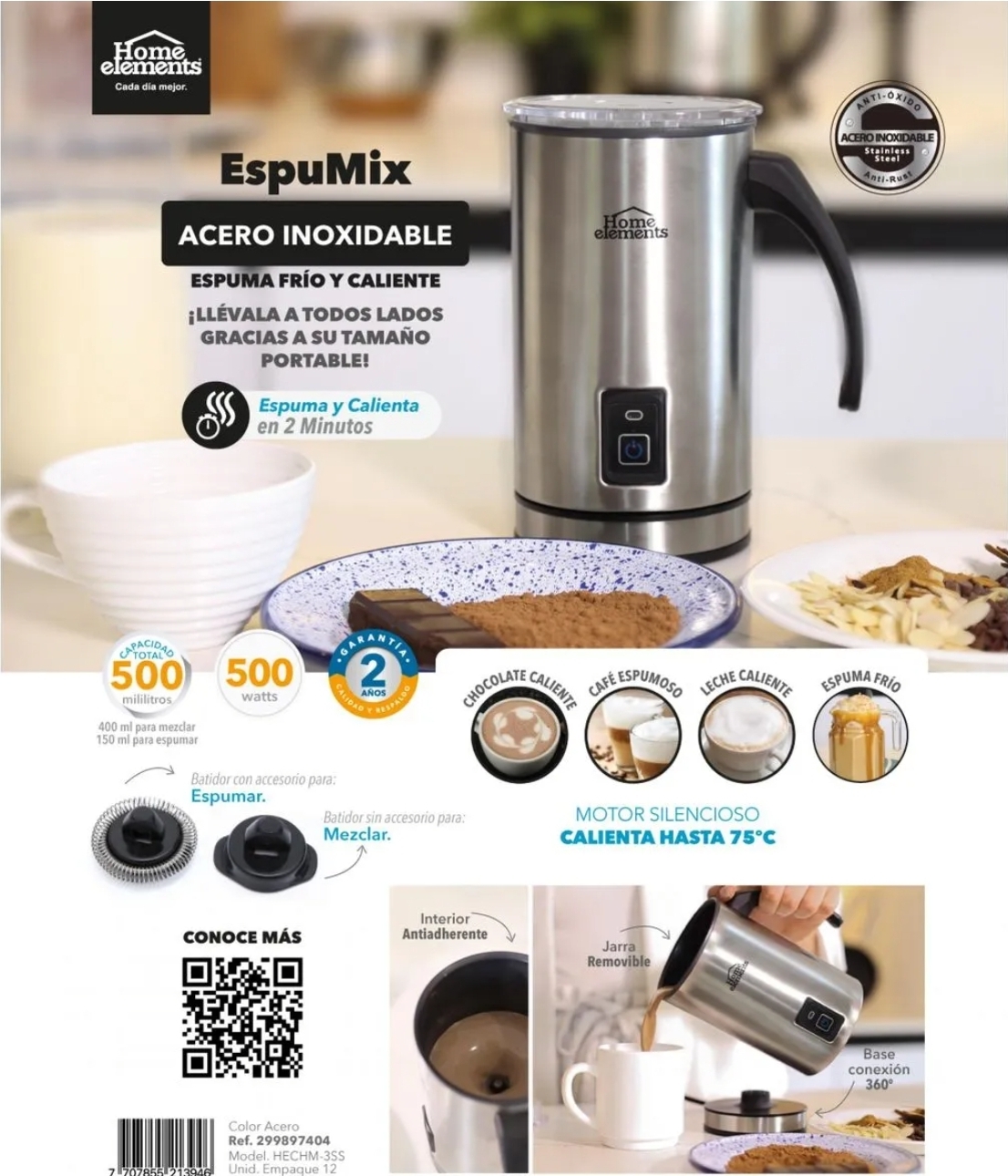 Chocolatera Electrica Espumador de Leche Espumix