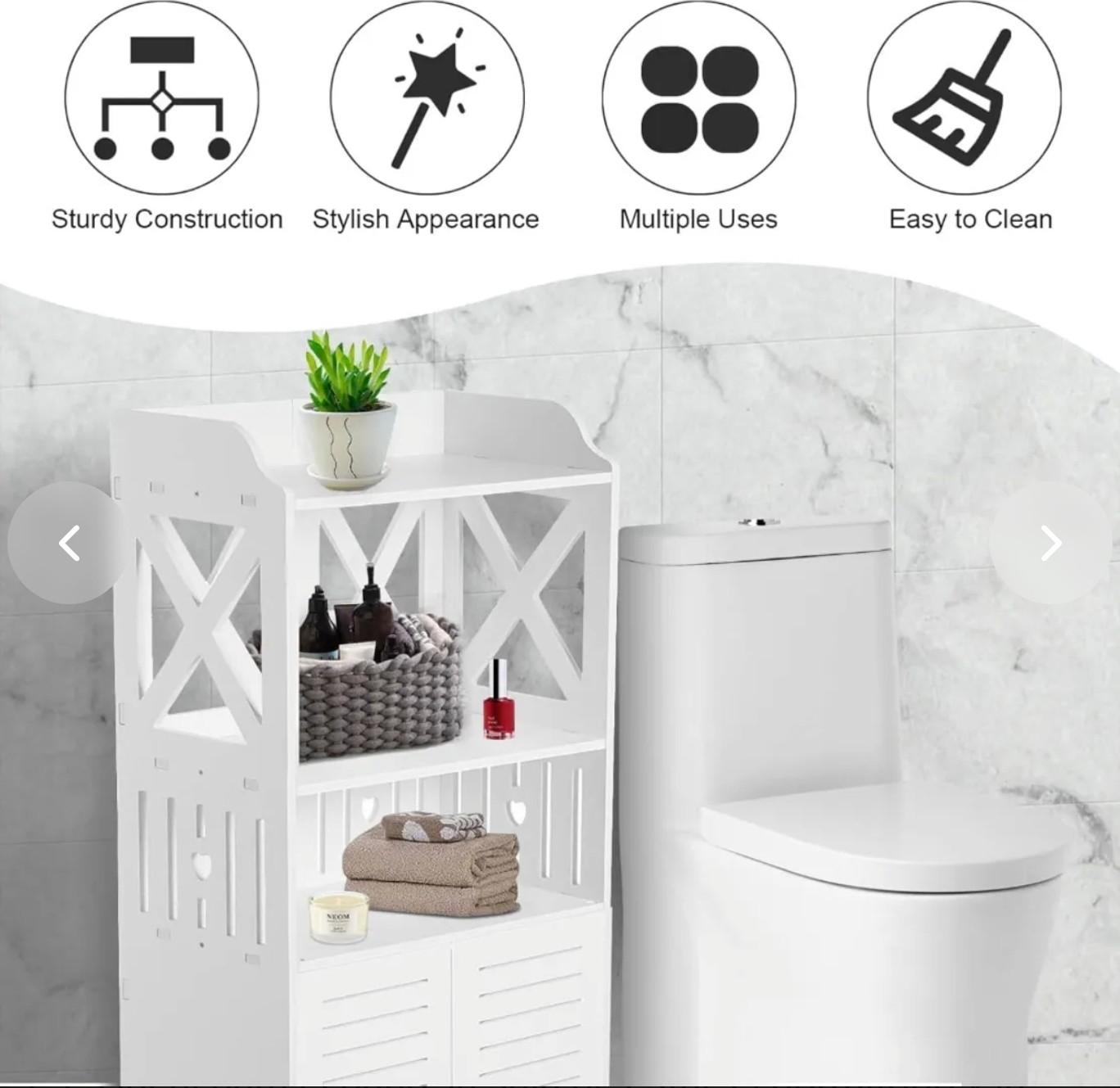 Estante Organizador de Bano con Puertas PRLA-749