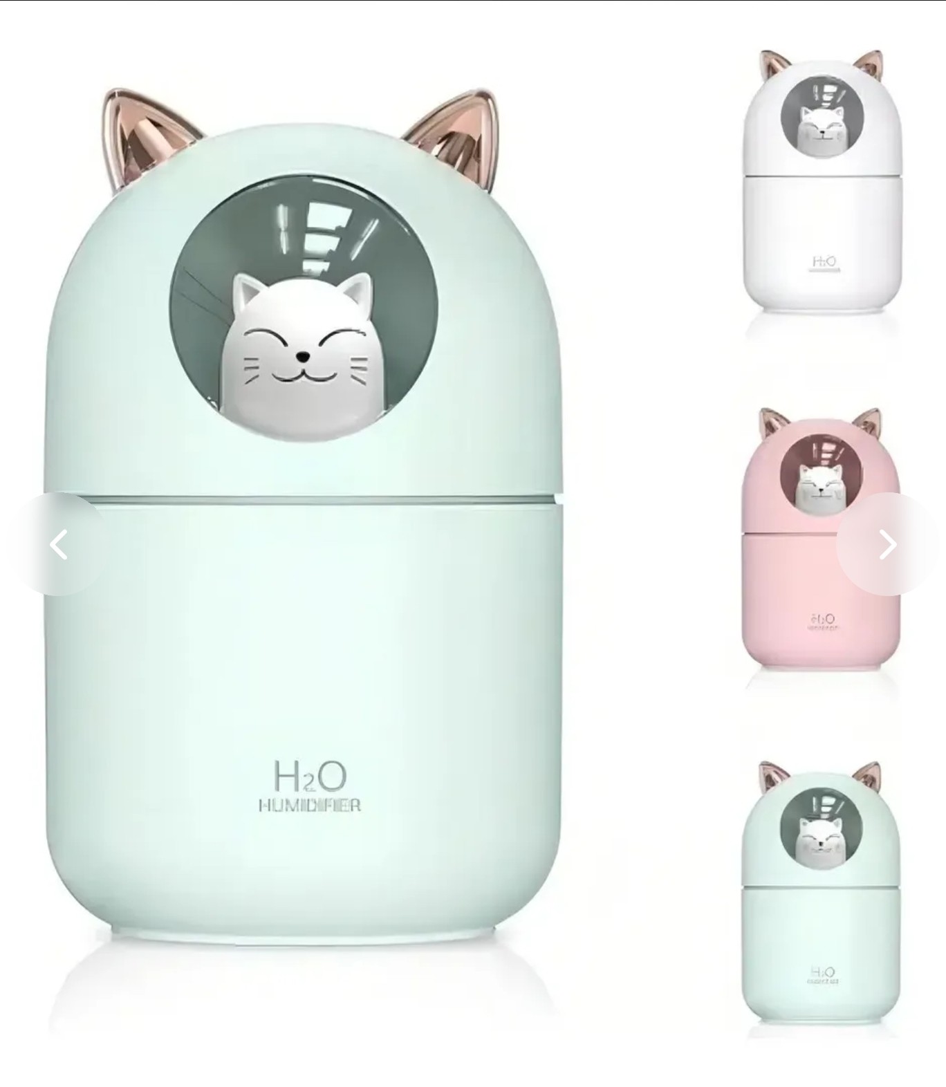 Humidificador Gato H2O Difusor Lampara LED