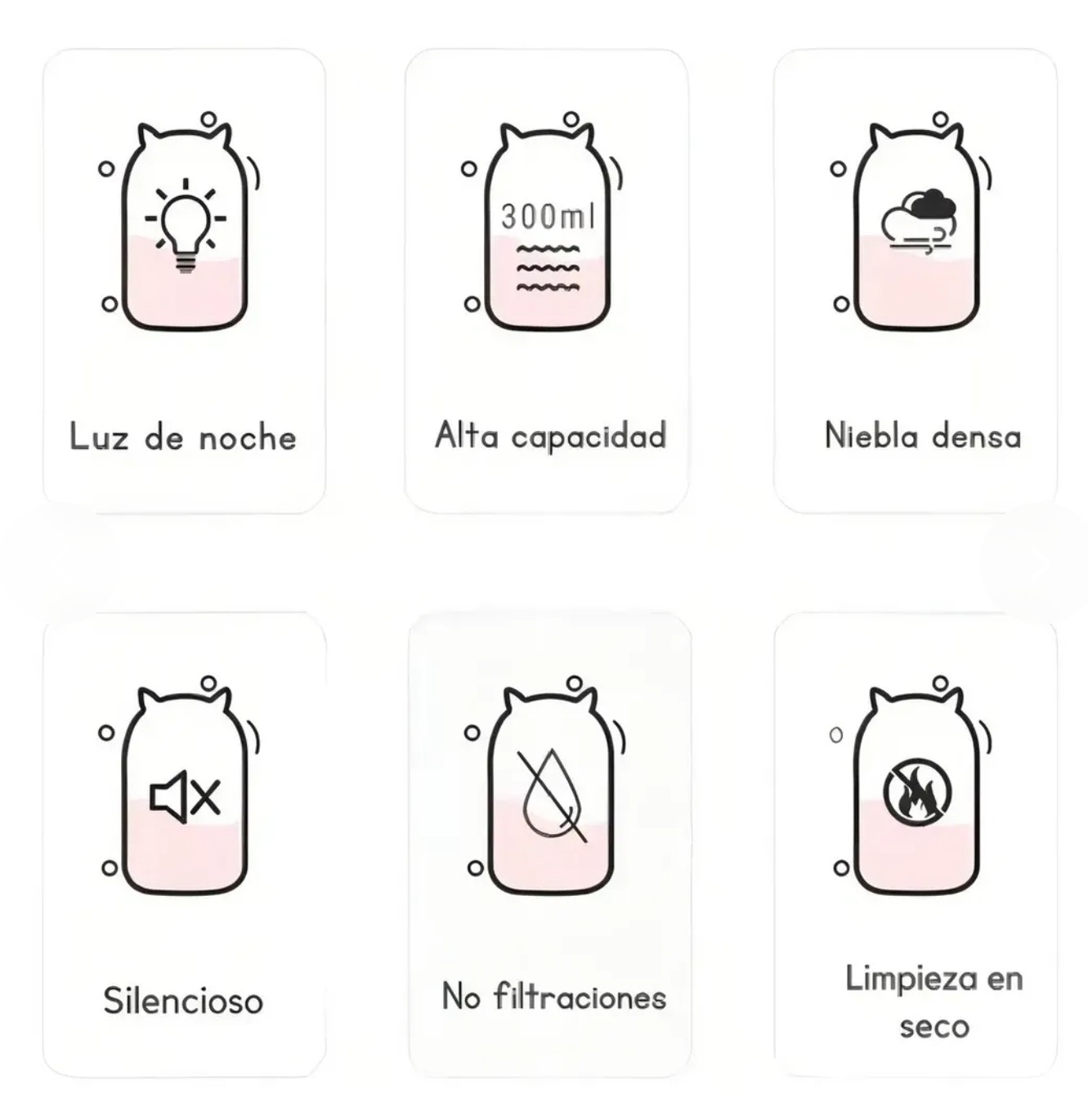 Humidificador Gato H2O Difusor Lampara LED