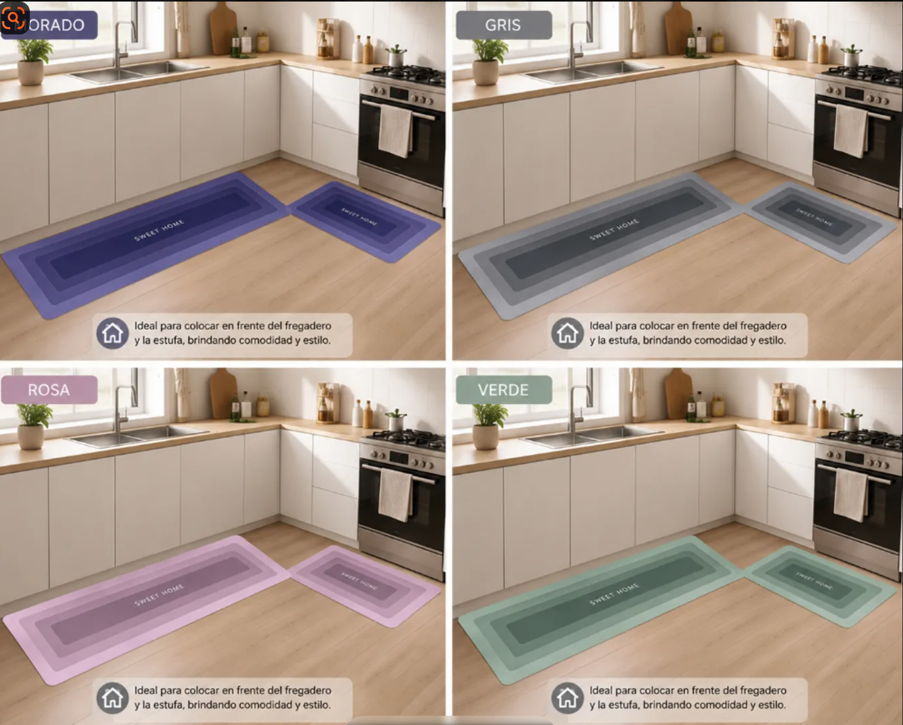 Tapete Cocina Duo Rectangular Sweet Home