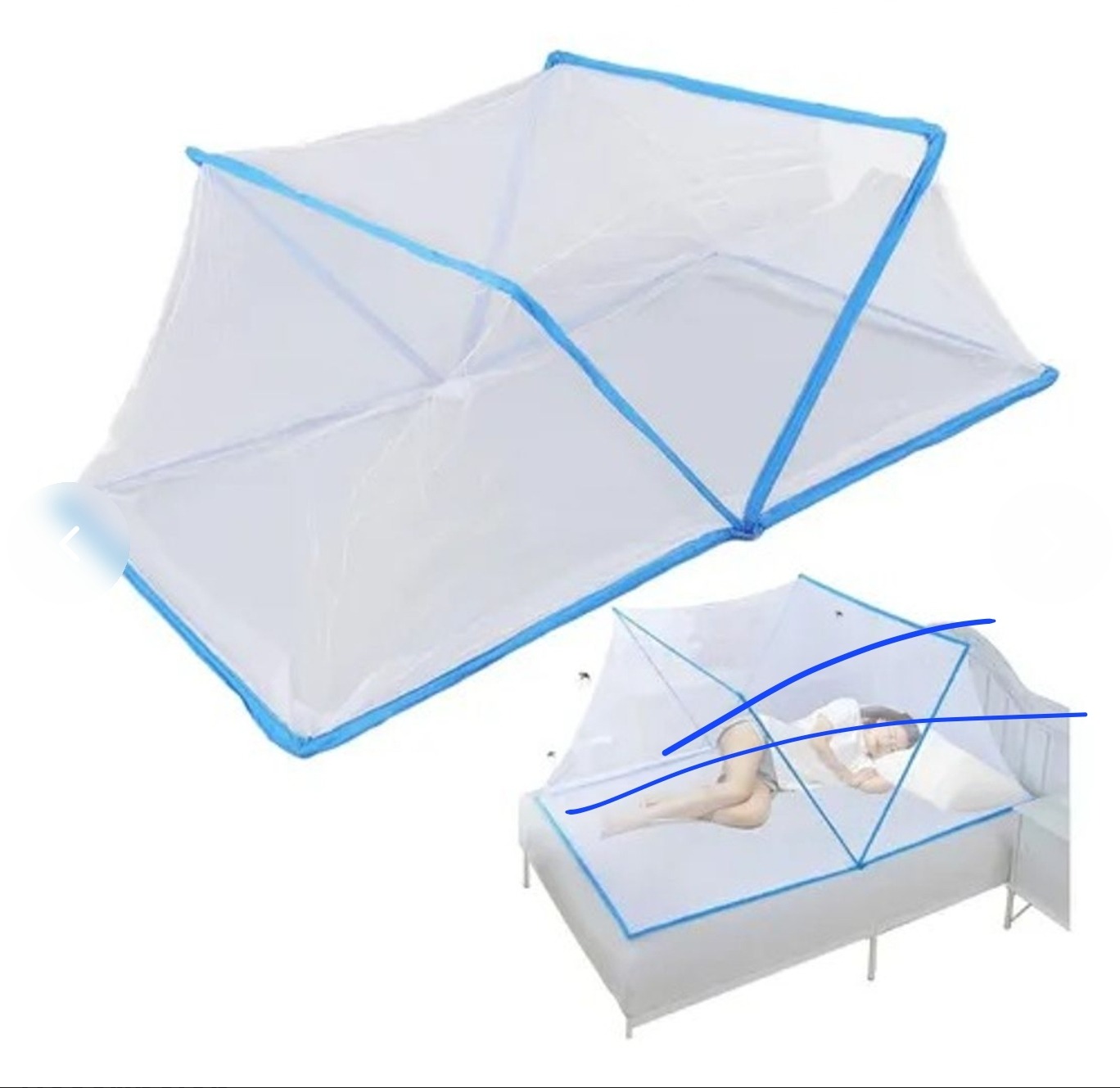 Toldillo Mosquitero Plegable Cama 190 x 160 cm