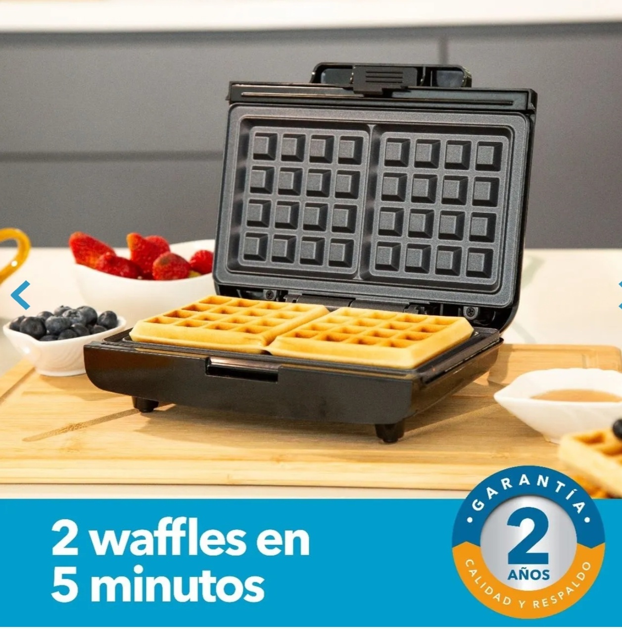 Wafflera 2 Puestos Cuadrada